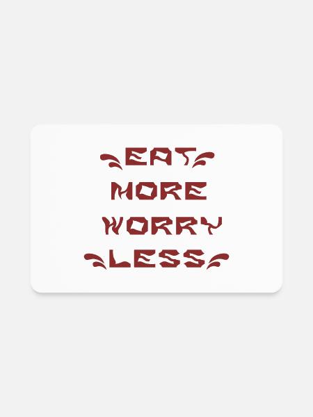 Eat more - Rectangle Magnet - white - Front