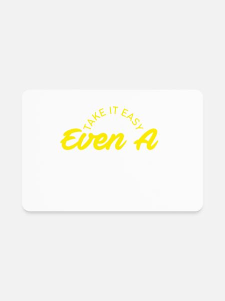take it easy - Rectangle Magnet - white - Front