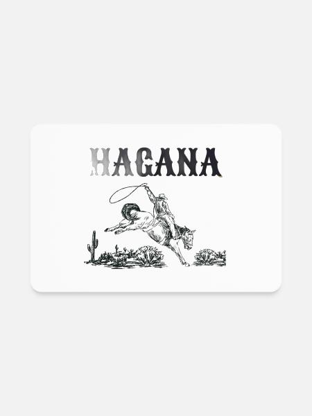 Yellow And Black Rodeo Show - Rectangle Magnet - white - Front
