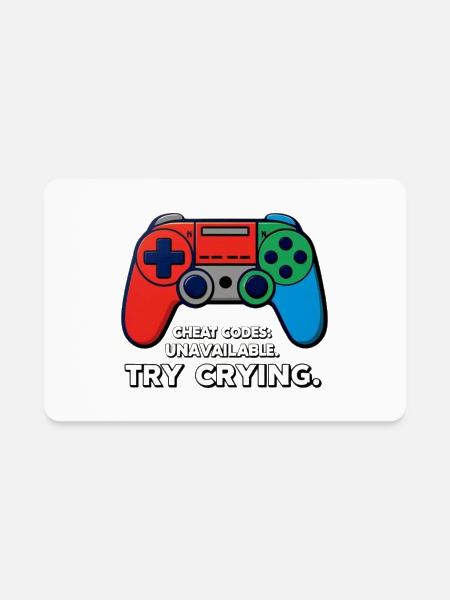 Cheat Code - Rectangle Magnet - white