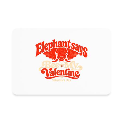 Retro Elephant Bee My Valentine Cute Couple - Rectangle Magnet
