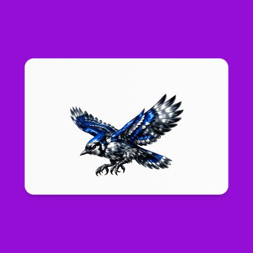Silver Blue Jay Dive - Rectangle Magnet