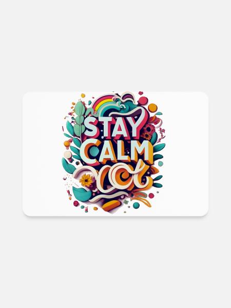 Stay Calm - Rectangle Magnet - white - Front