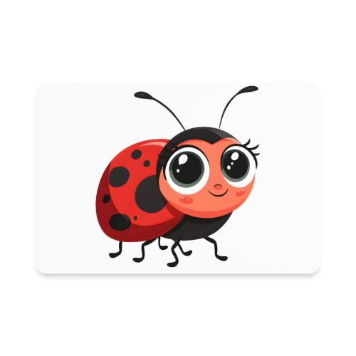 Cute Cartoon Ladybug Full of Joy - Rectangle Magnet