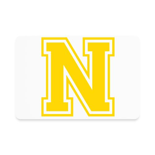 Letter N – Capital Athletic Alphabet Monogram - Rectangle Magnet