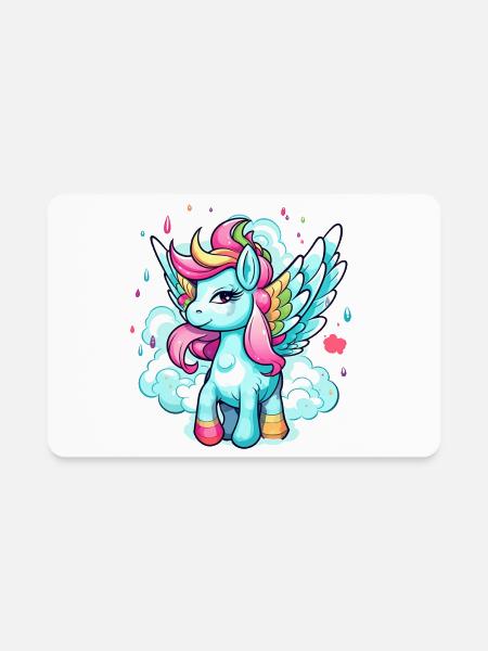 Pegasus - Rectangle Magnet - white - Front