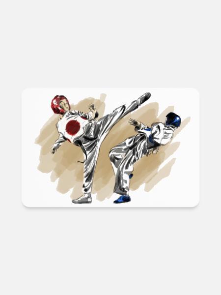 Taekwondo - Rectangle Magnet - white - Front