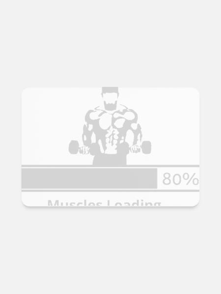 Muscles Loading 80% - Funny Programmer Gym Design - Rectangle Magnet - white - Front