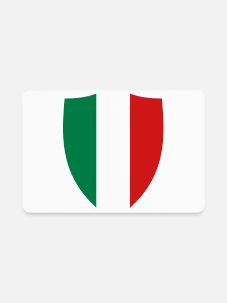 Italy Shield - Rectangle Magnet - white - Front