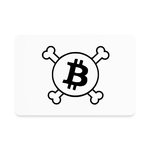 btc pirateflag jolly roger bitcoin pirate flag - Rectangle Magnet