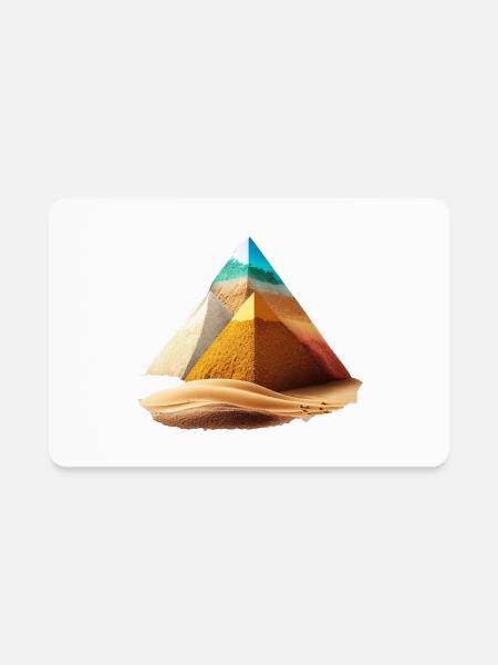 Pyramids logo - Rectangle Magnet - white - Front