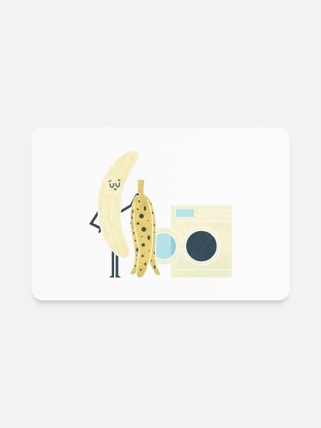 Banana Laundry boy - Rectangle Magnet - white