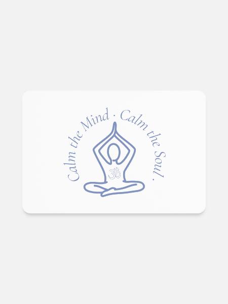 Calm the mind, calm the soul buddha meditation - Rectangle Magnet - white - Front