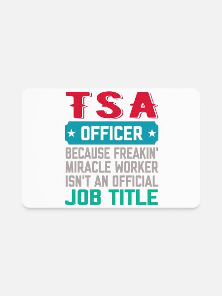 TSA Officer Transportation Security Agent - Rectangle Magnet - white - Front