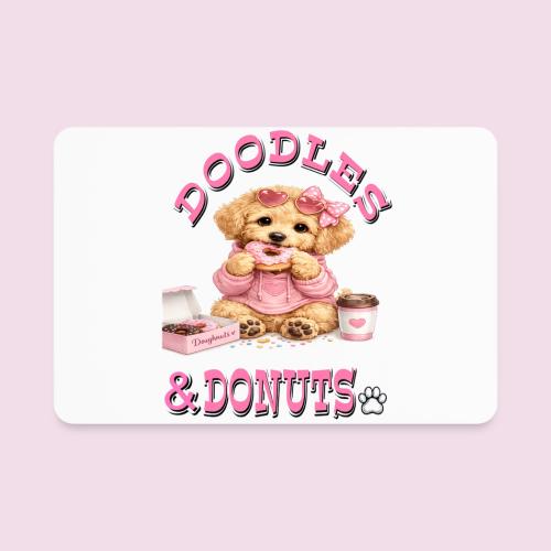 Doodles & Doughnut Cozy Dog Mom Design - Rectangle Magnet