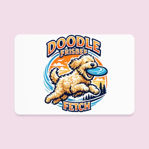 Doodle Frisbee Fetch | Goldendoodle Dog Lover - Rectangle Magnet