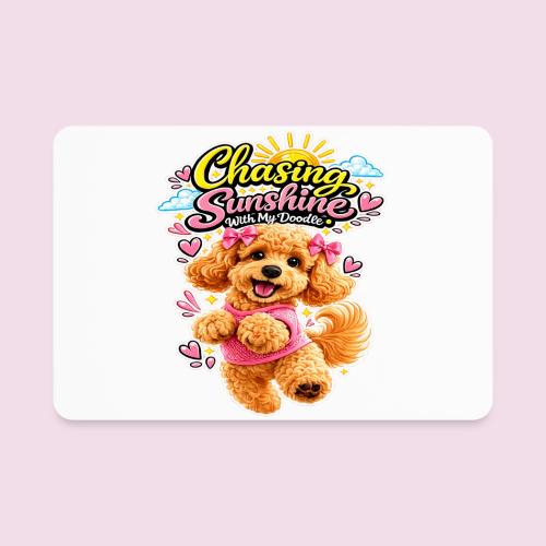 Chasing Sunshine With My Doodle - Rectangle Magnet