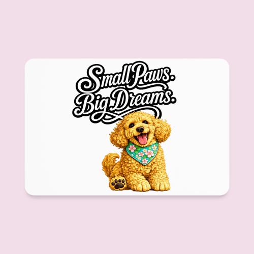 Small Paws Big Dreams Goldendoodle Puppy - Rectangle Magnet