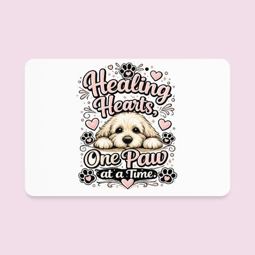 Healing Hearts, One Paw at a Time - Rectangle Magnet