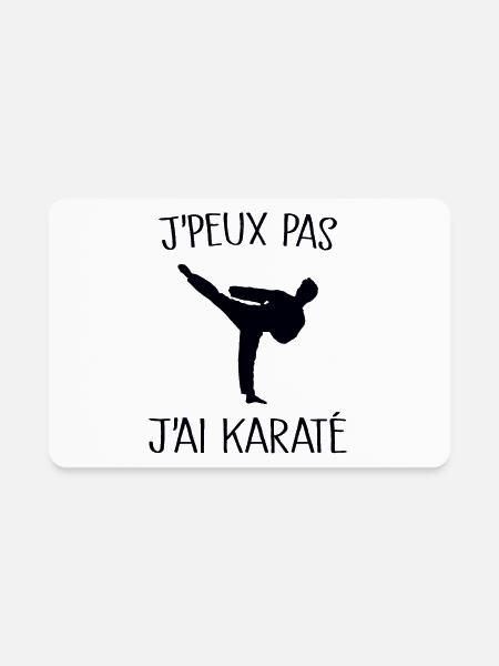 Je peux Pas J'ai Karaté Homme - Rectangle Magnet - white - Front