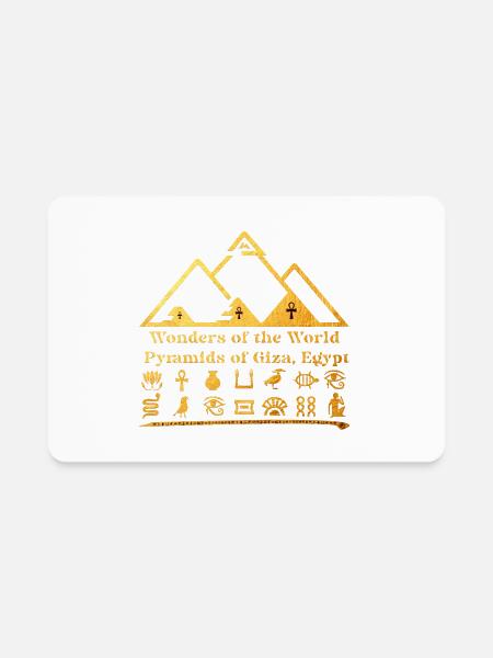 Pyramids of Ancient Egypt: Wonder of Ancient World - Rectangle Magnet - white - Front