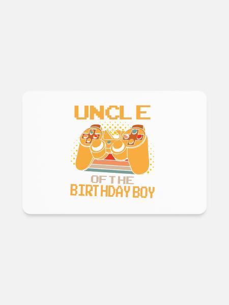 Uncle of the birthday boy - Rectangle Magnet - white - Front