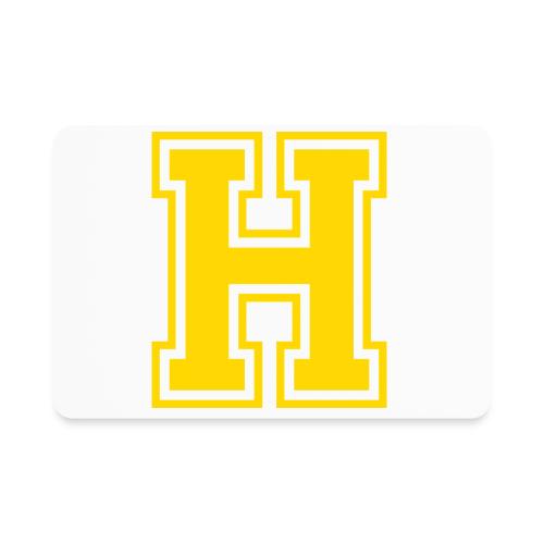 Letter H – Capital Athletic Alphabet Monogram - Rectangle Magnet
