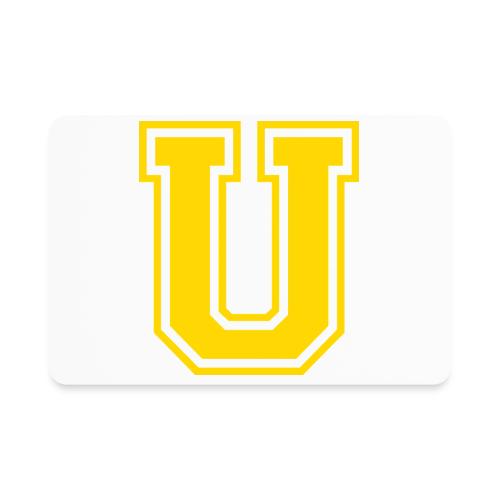 Letter U – Capital Athletic Alphabet Monogram - Rectangle Magnet