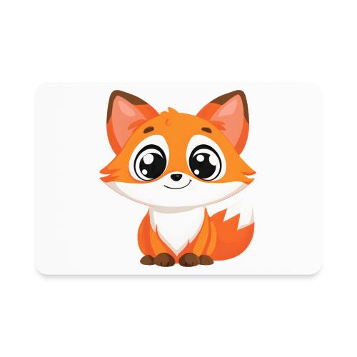 Adorable Cartoon Fox with Big Innocent Eyes - Rectangle Magnet