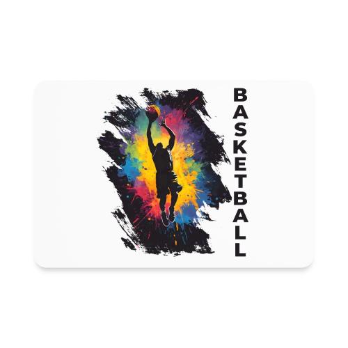 High Energy Basketball Paint Splatter Art - Rectangle Magnet