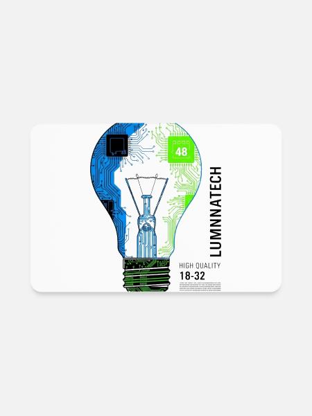 ​Tech Circuit Lightbulb - Innovation & Coding Grap - Rectangle Magnet - white - Front