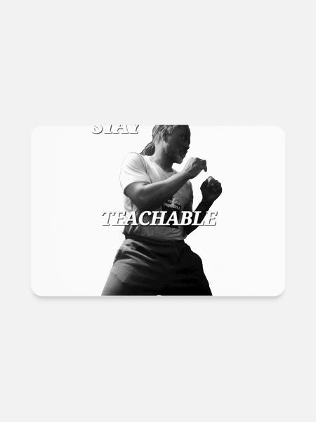 Stay teachable  - Rectangle Magnet - white - Front