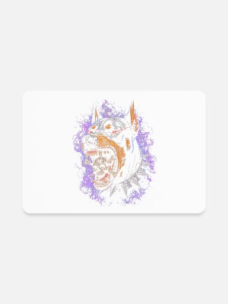 Doomhound Skull Guard - Rectangle Magnet - white - Front