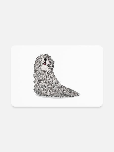 Komondor - Rectangle Magnet - white - Front