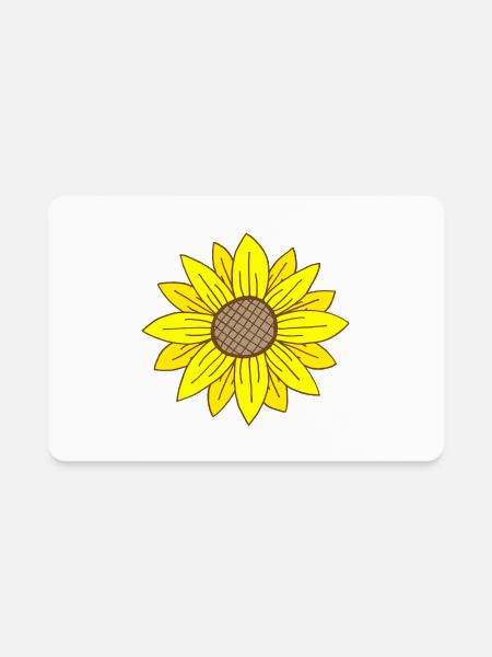 Cheerful Sunflower - Rectangle Magnet - white - Front