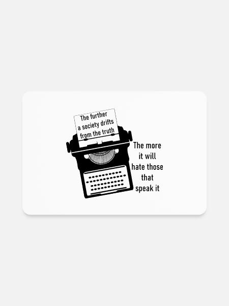 Society Hates The Truth - Rectangle Magnet - white - Front