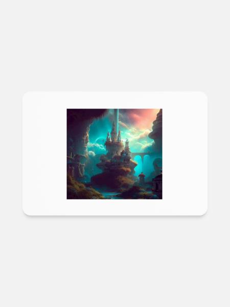Fantasy land - Rectangle Magnet - white - Front