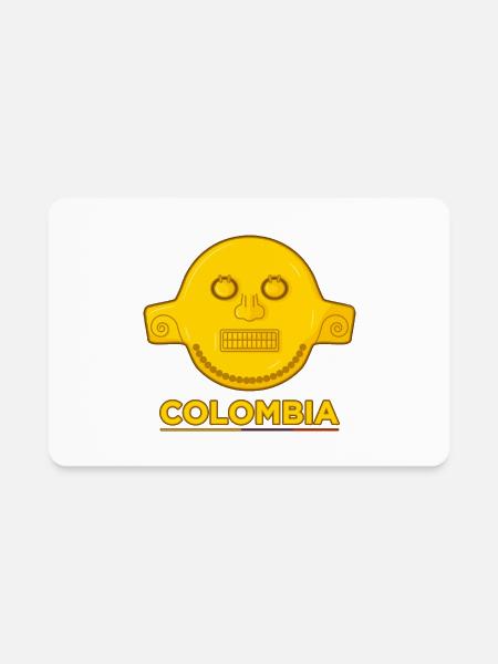 Ancient Colombian Indigenous Representation Of A - Rectangle Magnet - white - Front