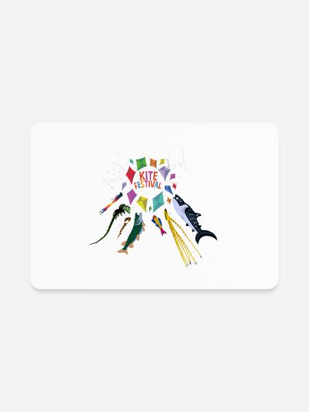 Kite Festival - Rectangle Magnet - white - Front