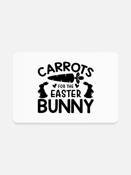 Carrots For the easter bunny - Rectangle Magnet - white - Front