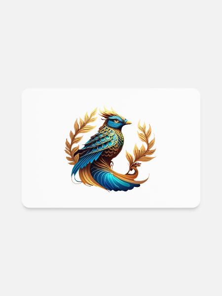 Ancient Mystic Bird - Rectangle Magnet - white - Front