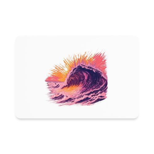 Pink Fire Wave - Rectangle Magnet