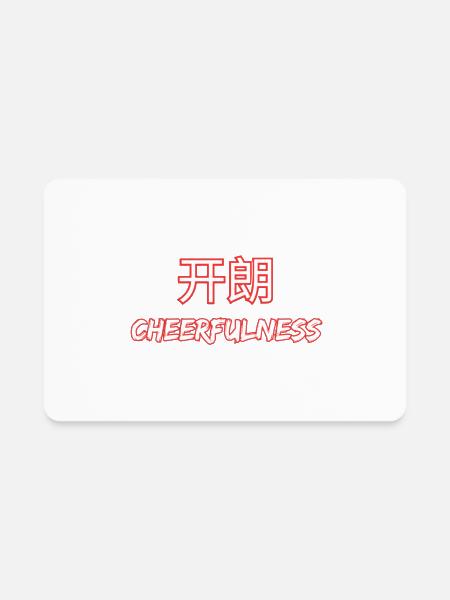 cheerfulness - Rectangle Magnet - white - Front