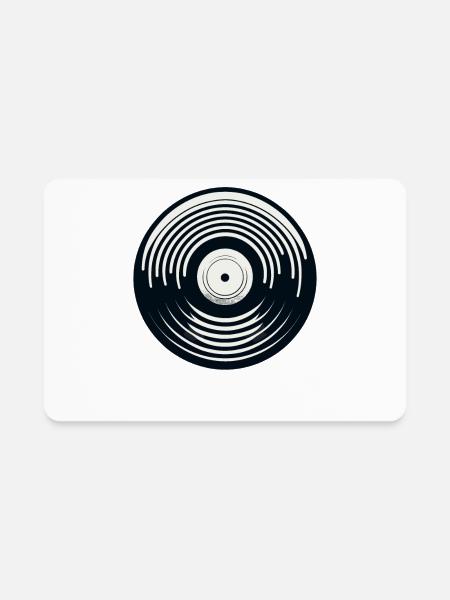 Vinyl Record - Rectangle Magnet - white - Front