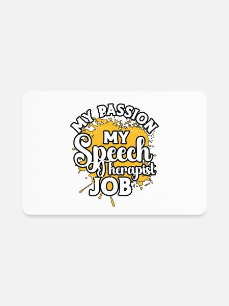 Speech Therapy My Passion My Language Therapist - Rectangle Magnet - white - Front