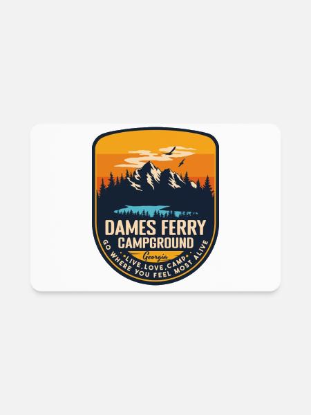 Dames Ferry Campground Georgia GA Camping Hiking - Rectangle Magnet - white - Front