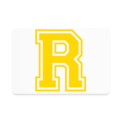 Letter R – Capital Athletic Alphabet Monogram - Rectangle Magnet