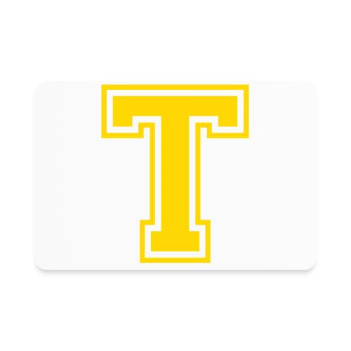 Letter T – Capital Athletic Alphabet Monogram - Rectangle Magnet