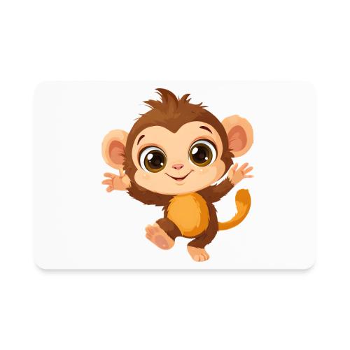 Dancing Baby Monkey Joyful - Rectangle Magnet