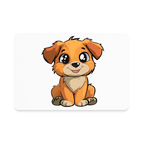 Cute Sitting Puppy Cartoon with Big Eyes - Rectangle Magnet